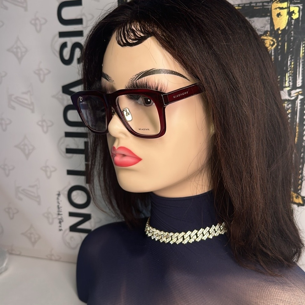New- Givenchy GV50053F Shiny Bordeaux Designer Glasses for unisex- Bold Style,
